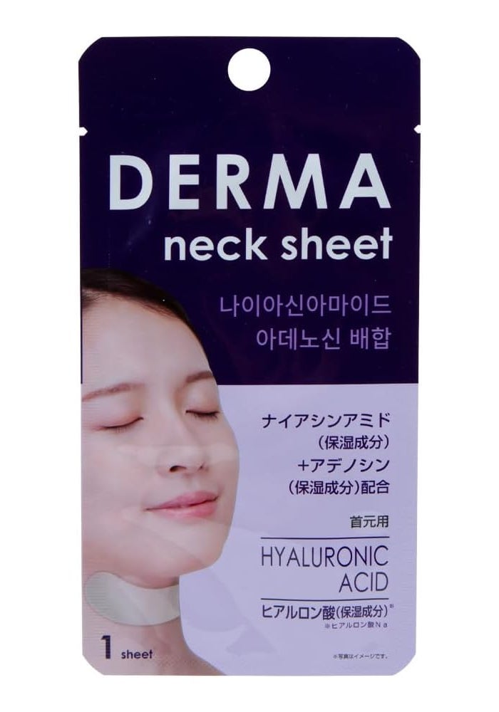 Derma Hyaluronic Acid Neck Sheet | Hydrating Neck Mask for Moisturizing Skin Care - Image 1